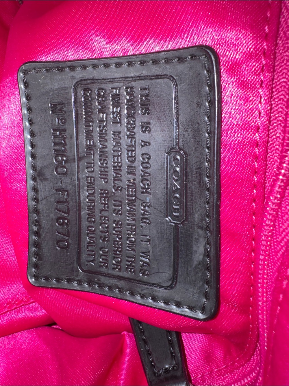 Coach Black and Pink Plaid Signature Shoulder Bag - Picture 11 of 14